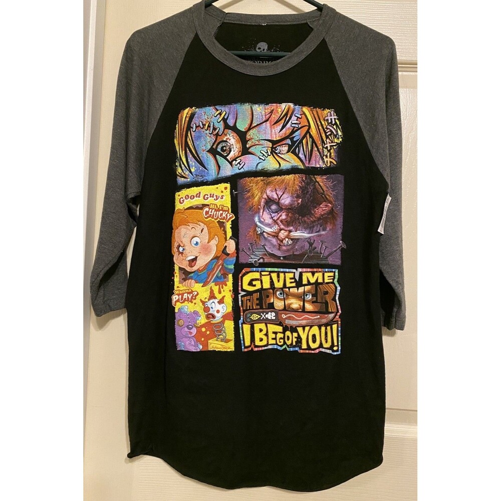 Chucky Raglan Shirt HHN Halloween Horror Nights 2023 Artist Signature Series NWT